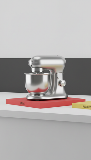 Polished Silver Tilt-Head Stand Mixer