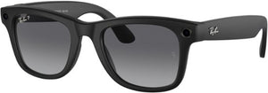 Ray-Ban Meta - Wayfarer (Large) Smart Bluetooth Audio Glasses - Matte Black, Polarized Gradient Graphite