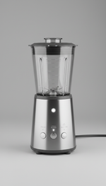 Compact Blender with Stainless Steel and Plastic Accents