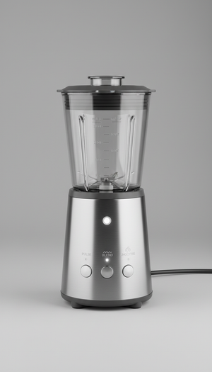 Compact Blender with Stainless Steel and Plastic Accents